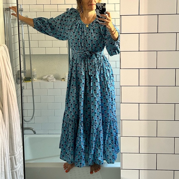 EMERSON FRY India Collection Women's Cotton Long Sleeve Maxi Dress, size Small - Picture 13 of 13